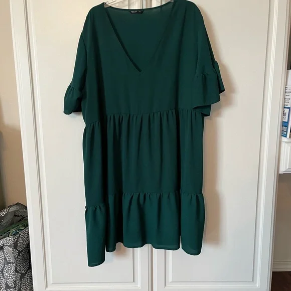 SHEIN | Dresses | Beautiful Emerald Green Babydoll Dress | Poshmark